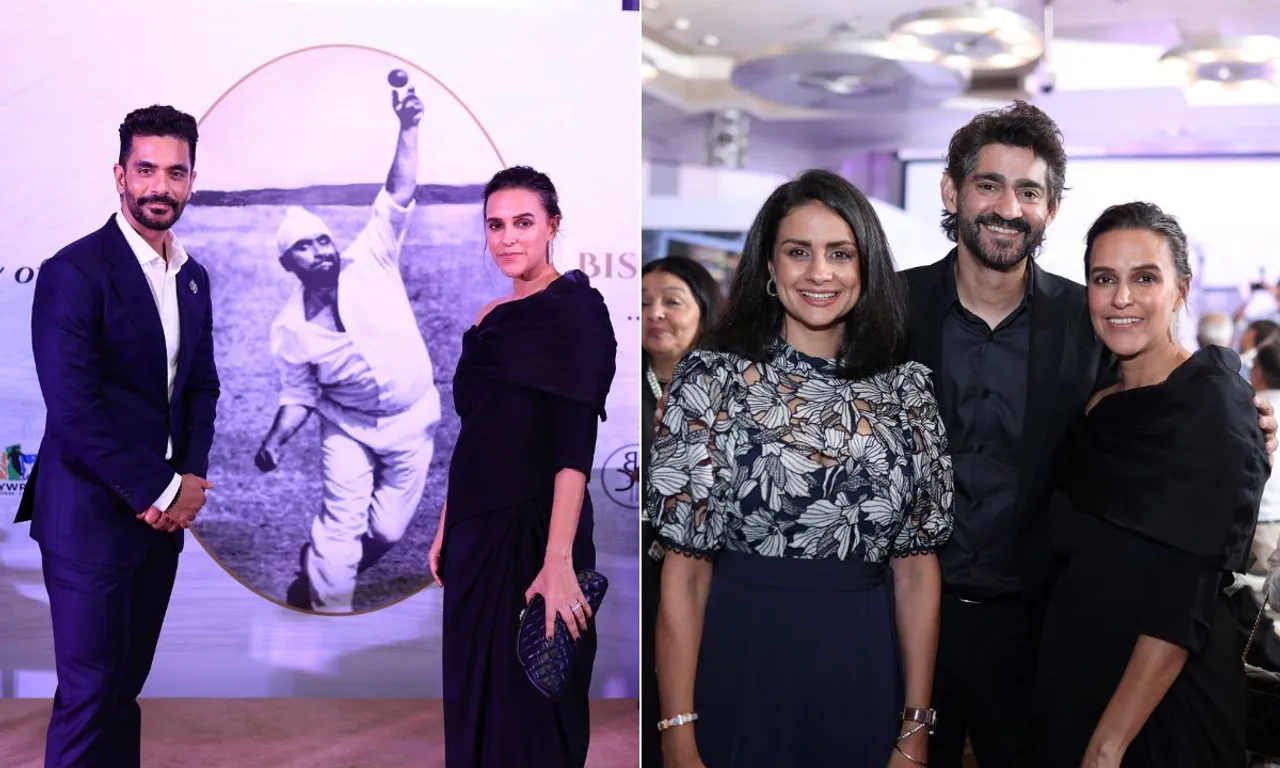 Angad Bedi and Neha Dhupia Honor Cricketer Bishan Bedi