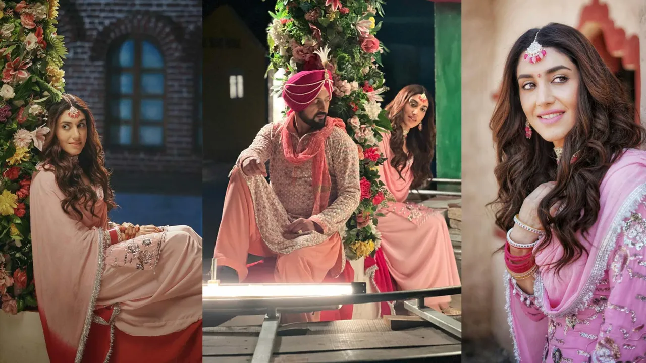 Delbar Arya's Punjabi Kudi Look in Damdaa Wedding Song