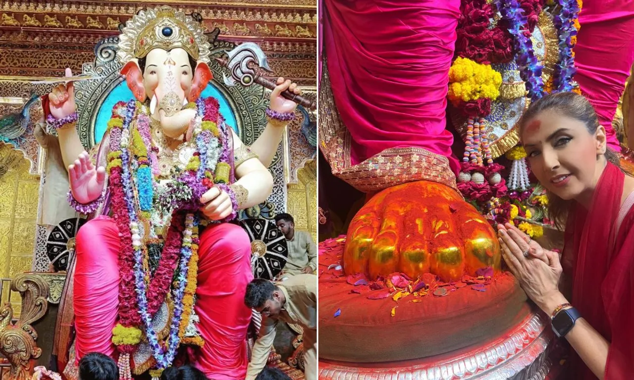 Jyoti Saxena Seeks Ganpati Bappa's Blessings at Lalbaug Cha Raja