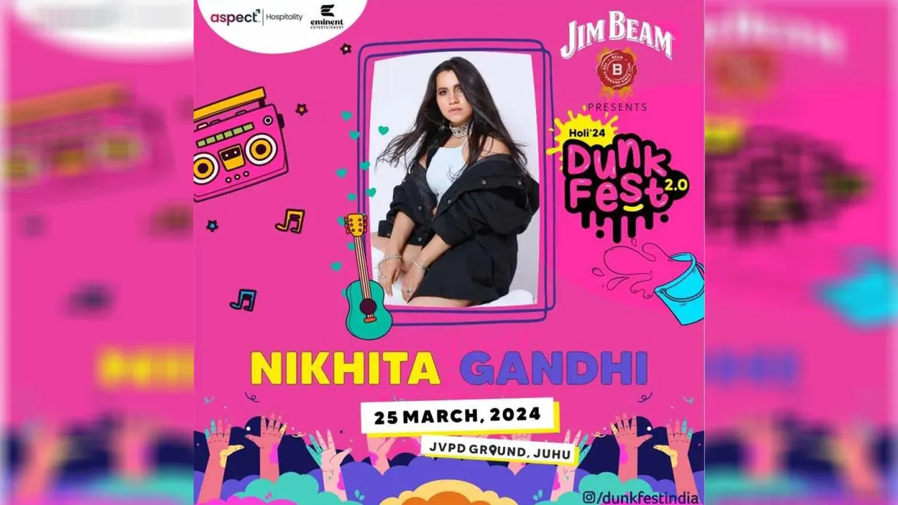 Nikhita Gandhi's First-Ever Holi Show at 'Dunk Fest 2.0' in Bombay
