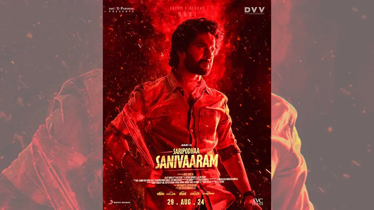 After 'Ente Sundaraniki' in 2022, Vivek Athreya and Nani are going to create a stir once again in the film 'Saripodha Sanivaram'..jpg
