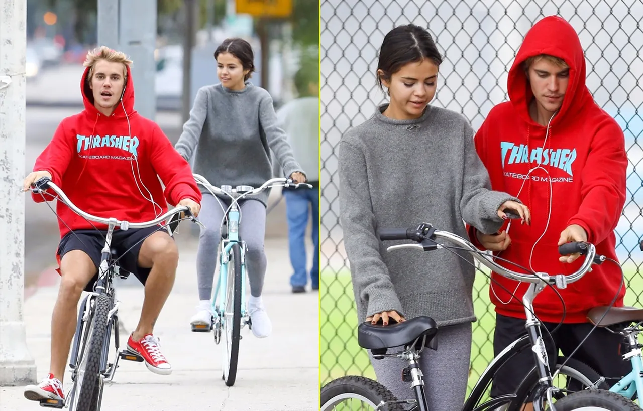 PICS: JUSTIN BIEBER AND SELENA GOMEZ SPOTTED CYCLING