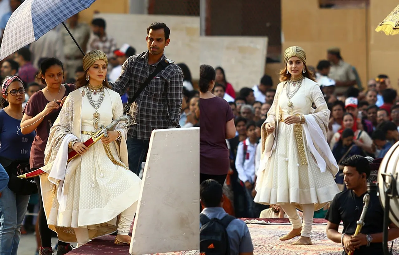 ADVERSE WEATHER CONDITIONS DOES NOT STOP KANGANA RANAUT FROM SHOOTING FOR "MANIKARNIKA" IN BIKANER