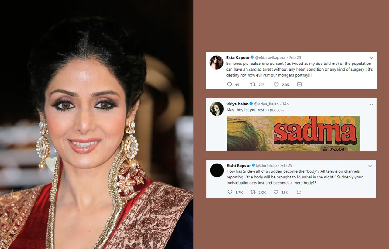 RISHI KAPOOR, EKTA KAPOOR AND OTHER CELEBRITIES WHO SPAMMED MEDIA FOR BEING OBNOXIOUS ON SRIDEVI'S DEATH