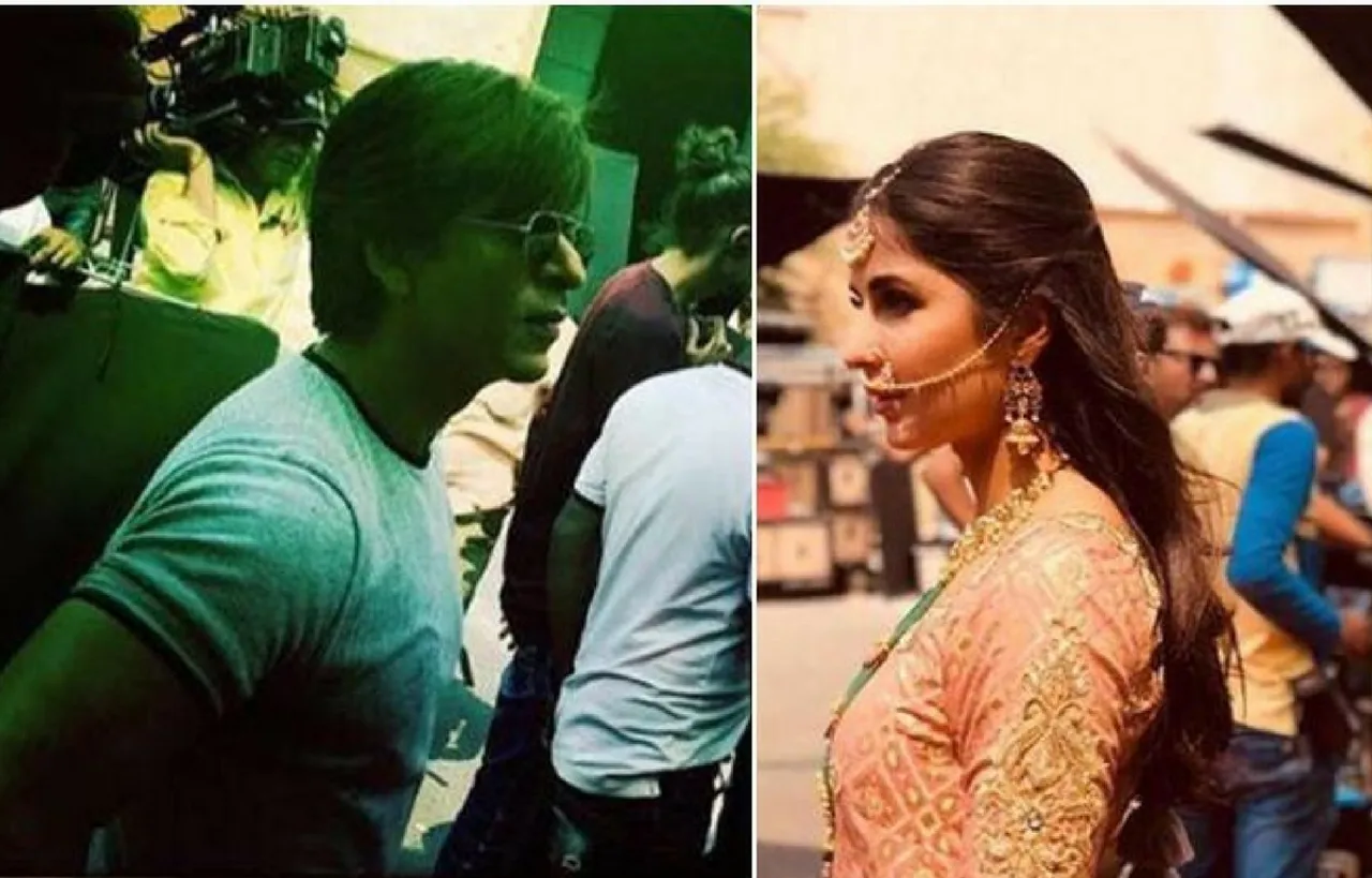PICS : ON SET PICTURES OF SHAH RUKH KHAN AND KATRINA KAIF FROM #ZERO