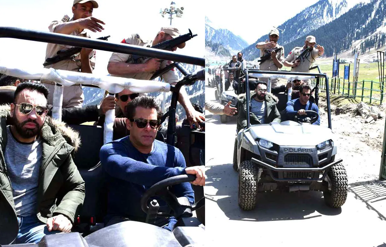 SALMAN KHAN SHOOTS FOR RACE 3 IN SONAMARG