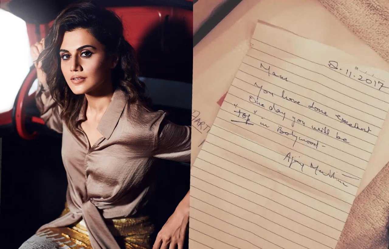 Taapsee received a heart warming note after delivering a monologue on the sets of Mulk