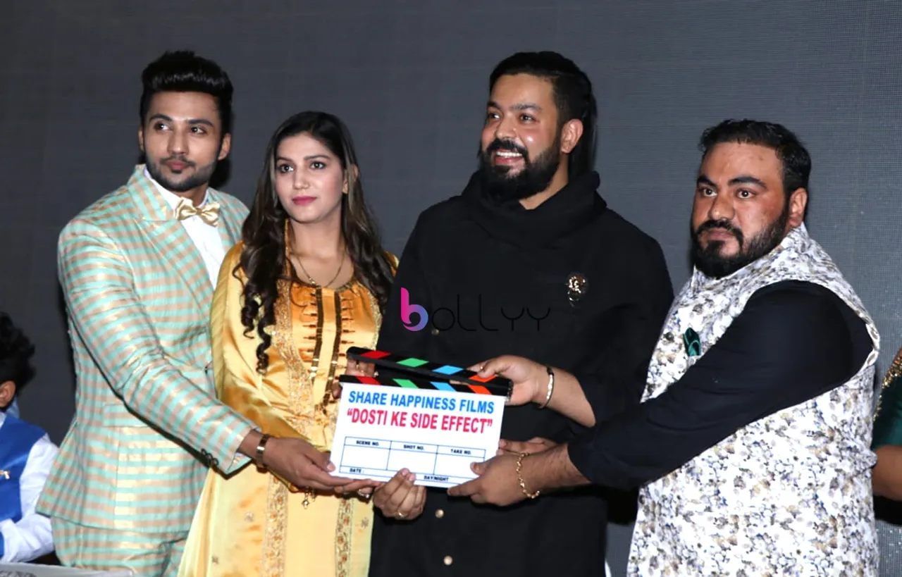 Sapna Choudhary, Vikrant Anand, Zuber K Khan and Anju Jadhav came at mahurat of their film Dosti Ke Side Effect