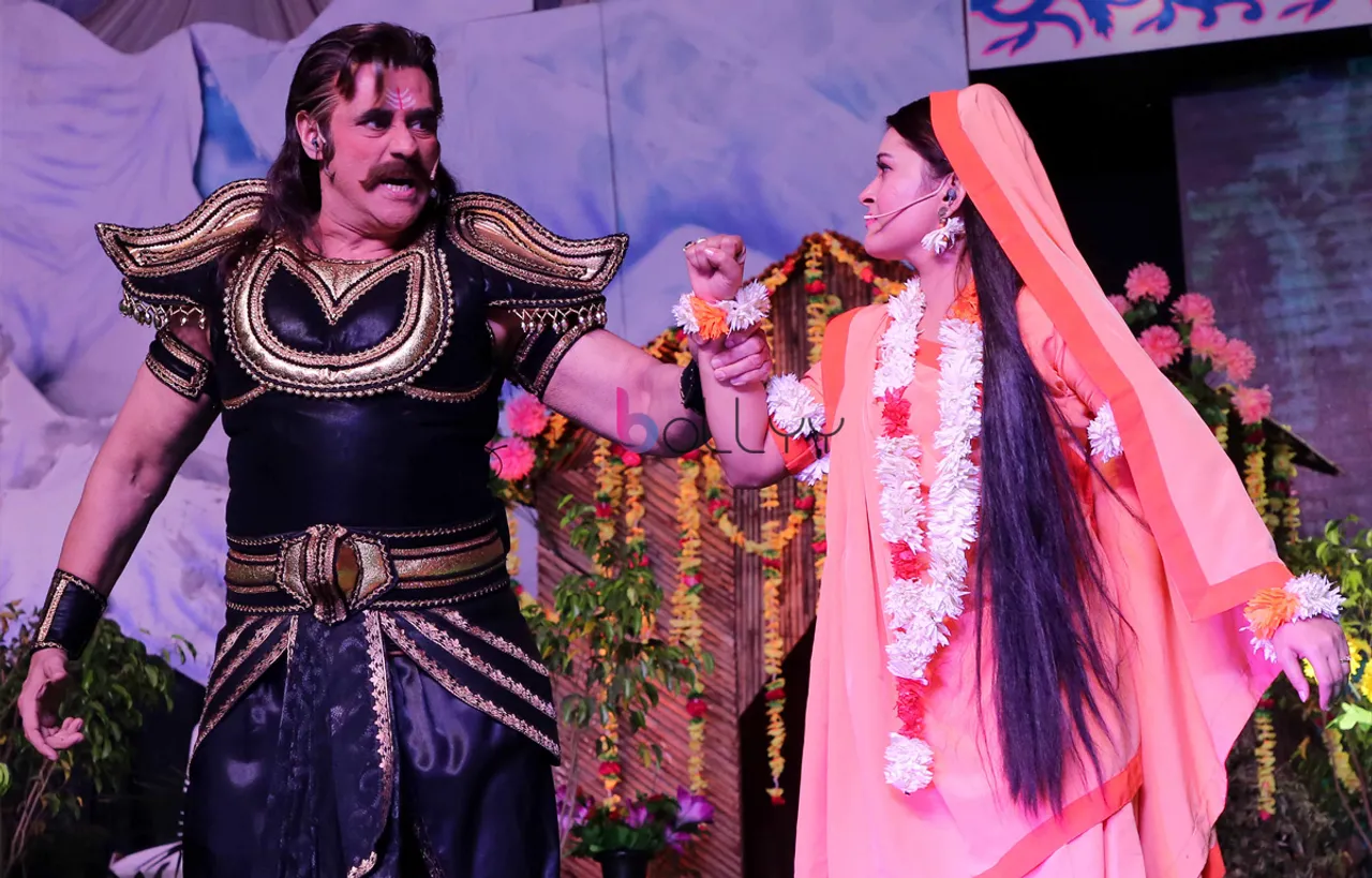 The LuvKush Ramleela reenact the scene of Sita Haran from the Hindu epic, the Ramayana at fifth day!