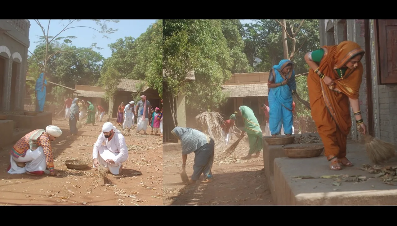 Cleanliness drive on the sets of Mere Sai