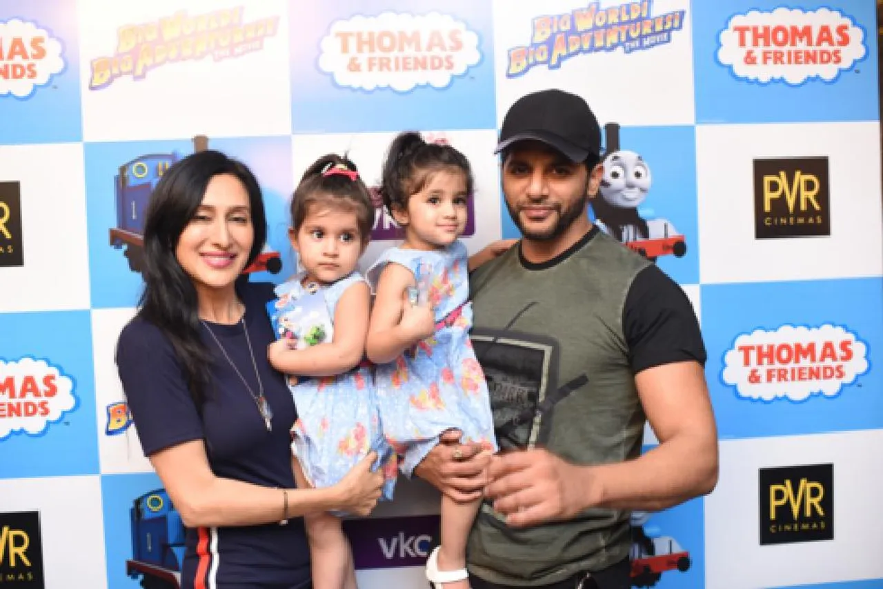 Karanvir Bohra and Teejay Sidhu with Vienna and Bella