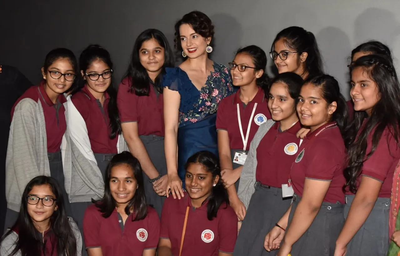 Kangana Ranaut from special Screening of Manikarnika organised for kids