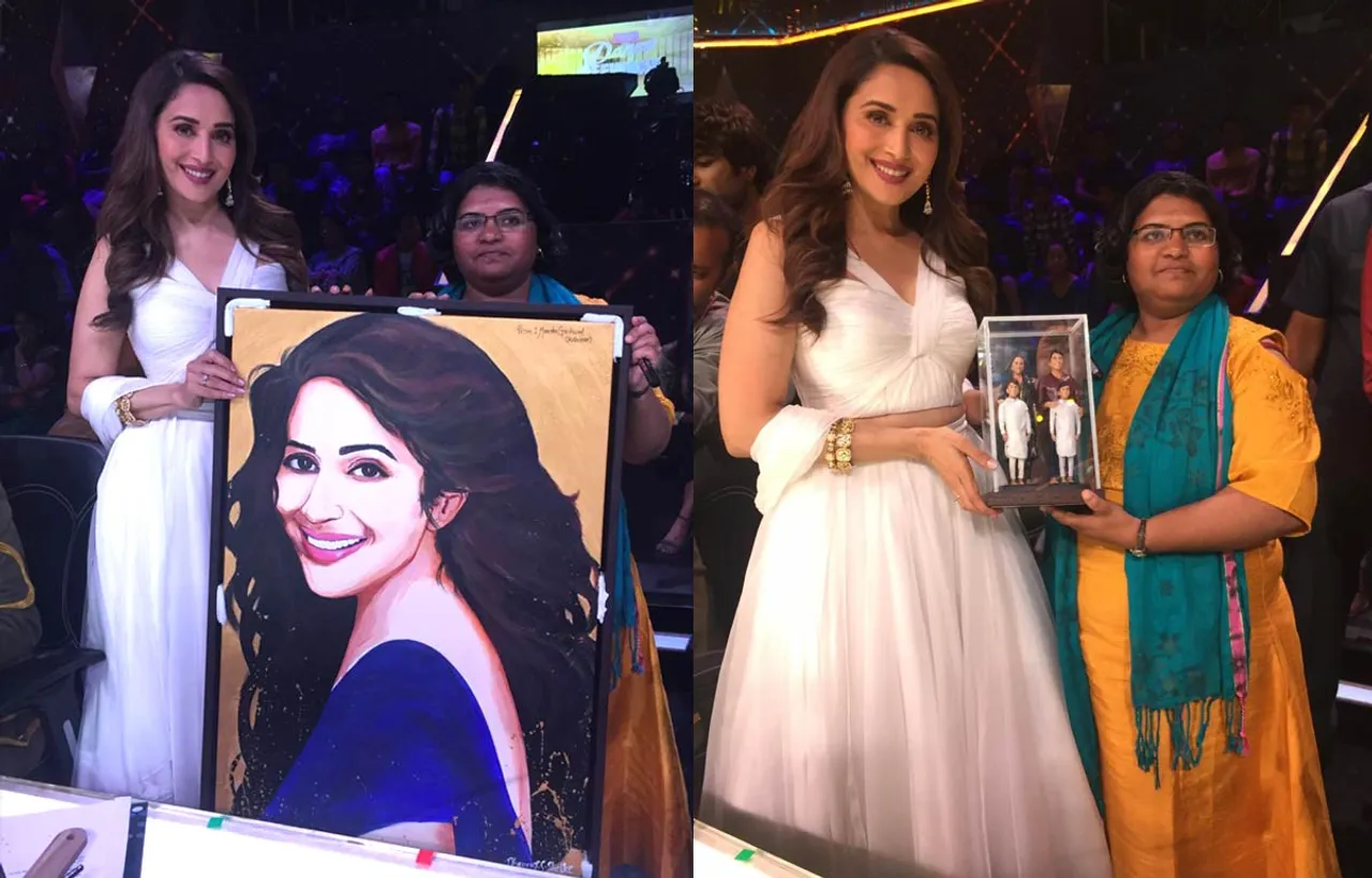 MADHURI-DIXIT-NENE-RECEIVED-ENDEARING-GIFTS-FROM-HER-FAN-ON-THE-SETS-OF-DANCE-DEEWANE-2