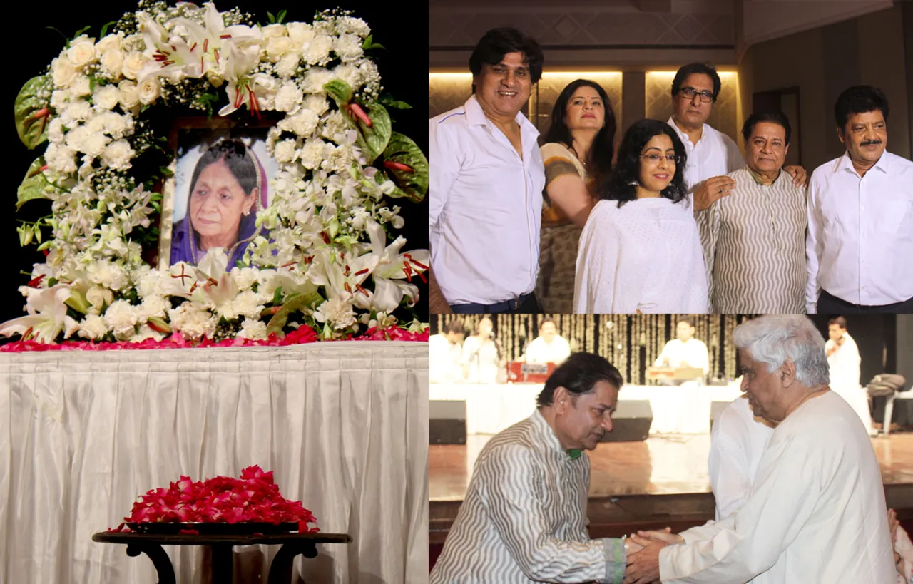 Bollywood Celebs Attend Anup Jalota's mother Kamla Jalota Prayer Meet