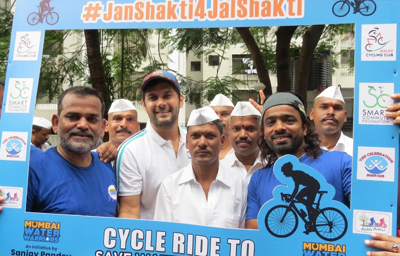 SANJAY PANDEY AND AMAR UPADHYAY CYCLE TO SAVE WATER