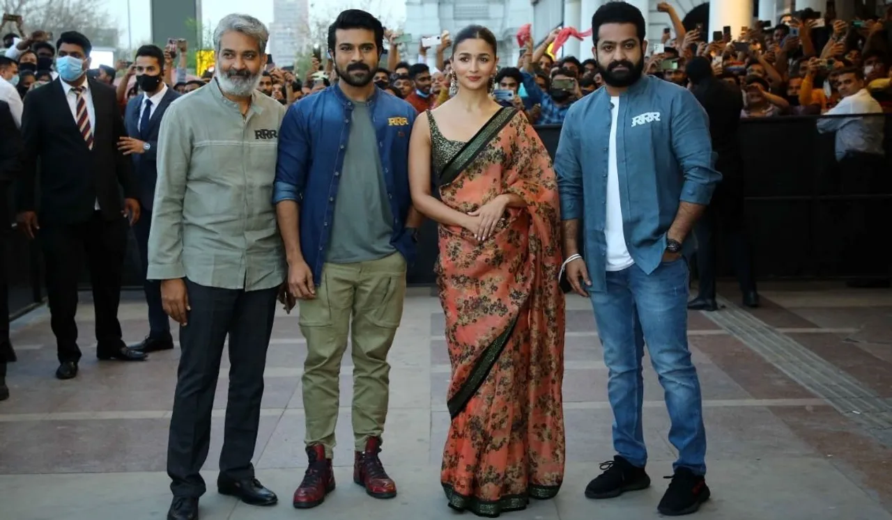 RRR Team reaches National Capital to Promote the movie in a unique way