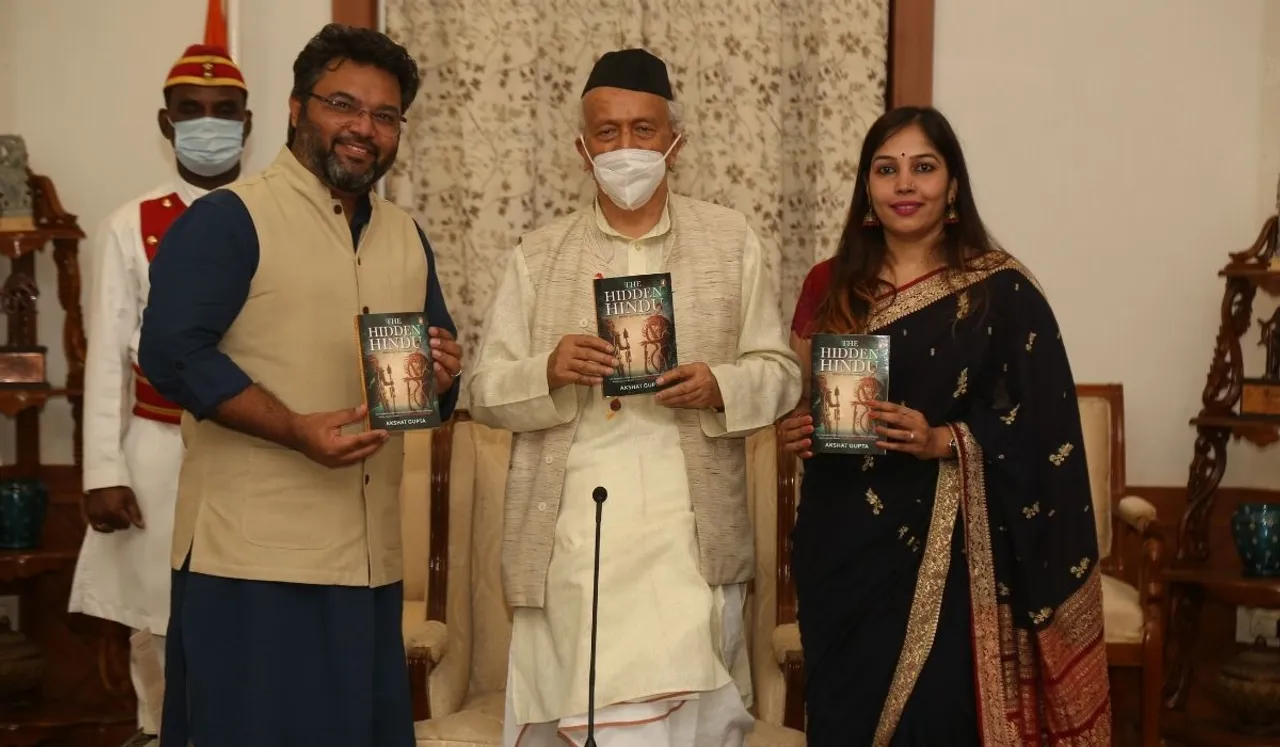 Governor Shri Bhagat Singh Koshyari released the book 'The Hidden Hindu' authored by Akshat Gupta at Raj Bhavan Mumbai
