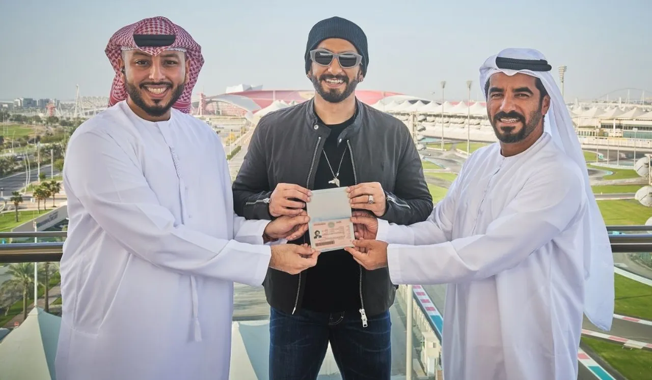 Yas Island’s Brand Ambassador Ranveer Singh receives UAE Golden Visa