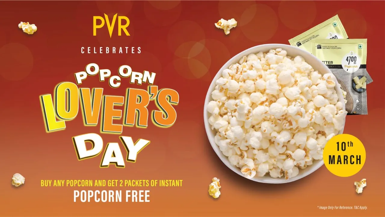 PVR CELEBRATES POPCORN LOVER’S DAY AS MOVIE LOVERS RESUME THEIR BIG SCREEN EXPERIENCE WITH AN EXCITING MOVIE SEASON AHEAD