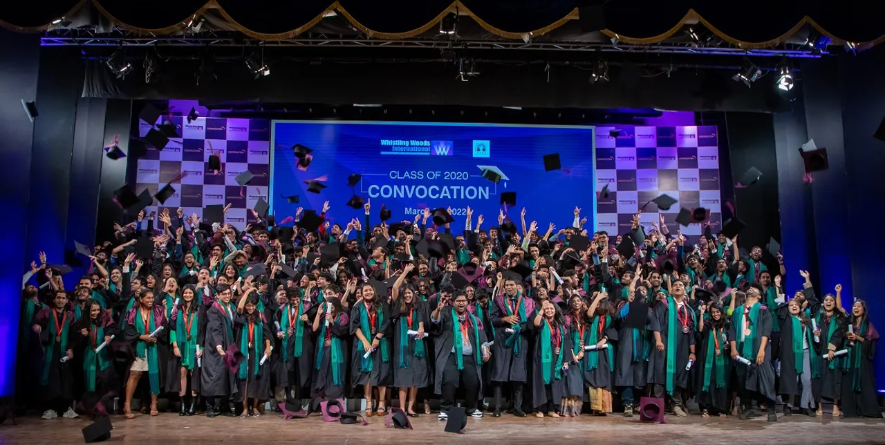 “PERSEVERE AND NEVER GIVE UP”, BEING ADVISED TO THE 750+ GRADUATES OF WHISTLING WOODS INTERNATIONAL AT THE 13TH CONVOCATION