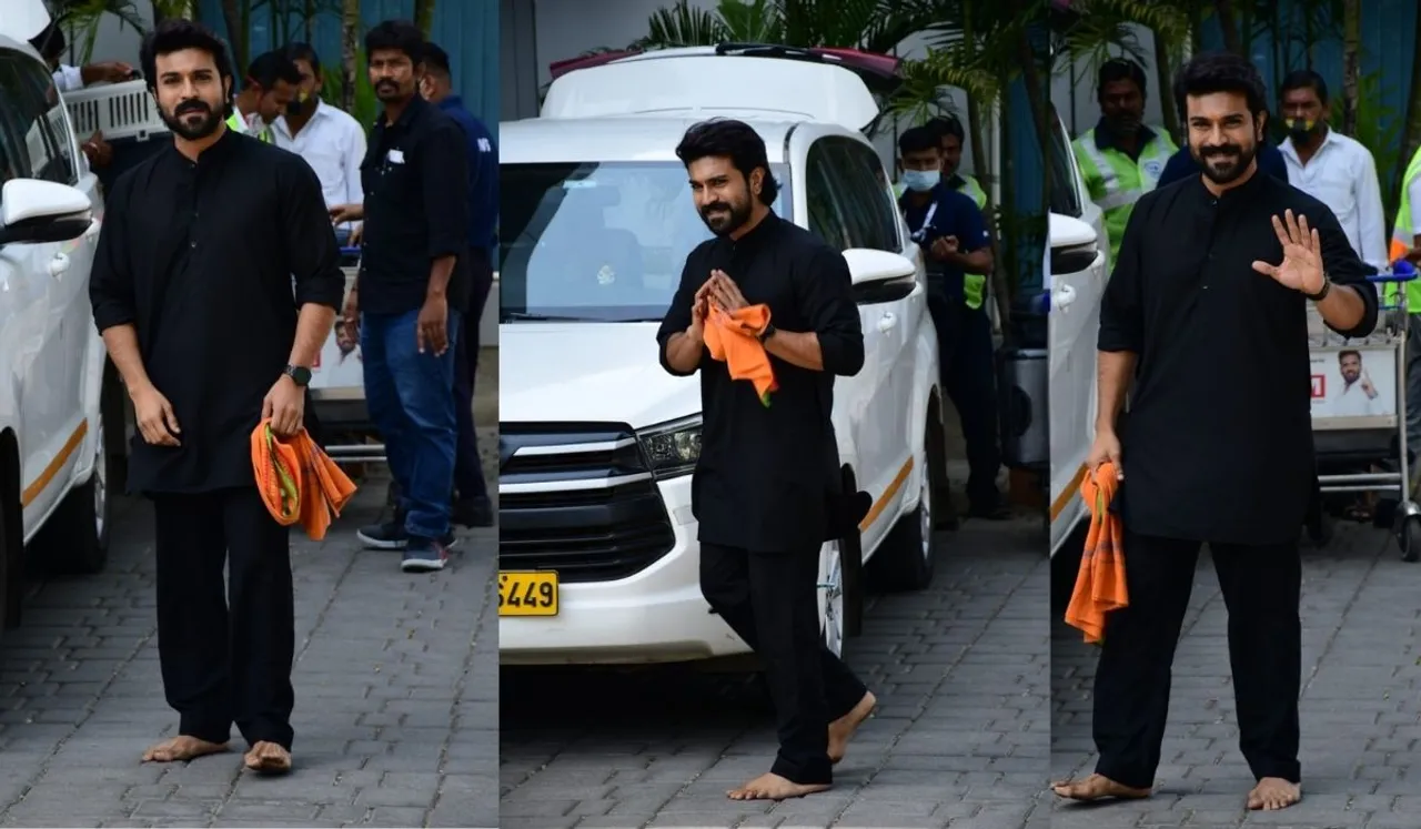 Mega Power Star Ram Charan reached the theater barefoot to see the audience reaction amidst 41 days of hard practice
