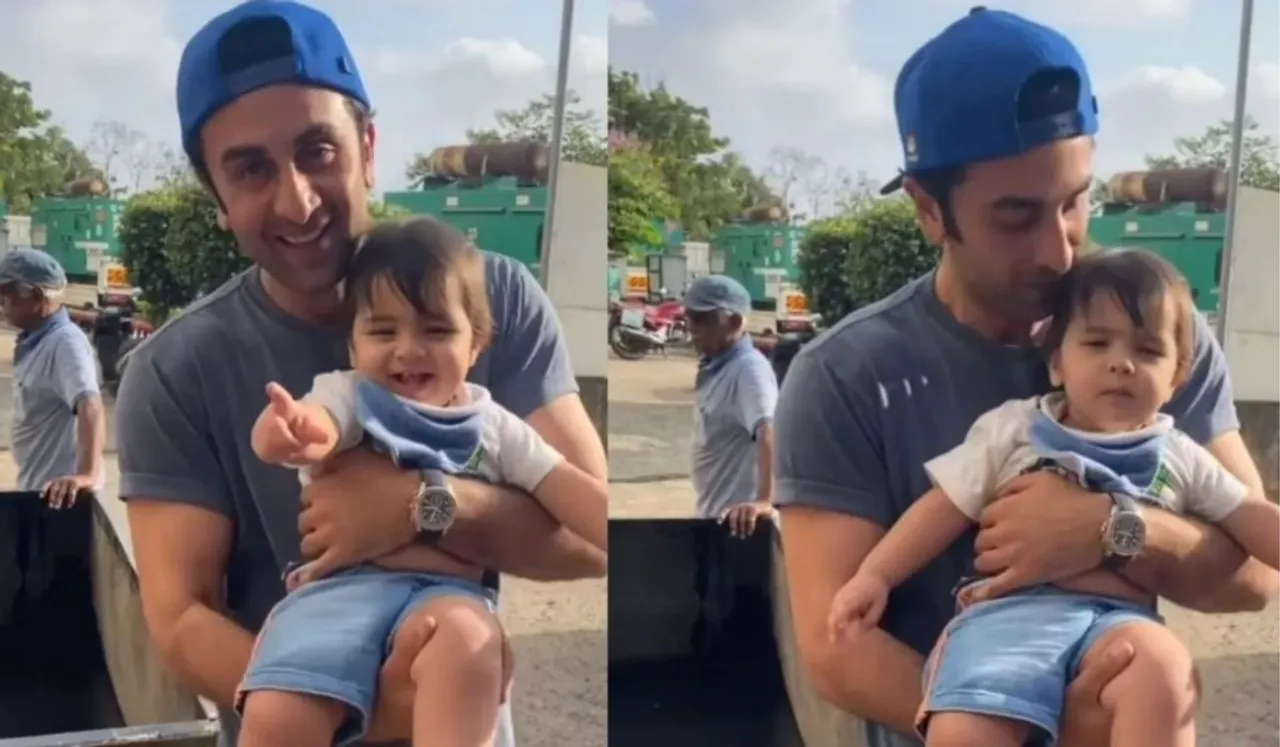 Ranbir Kapoor Cuddles a cute baby, Video goes Viral