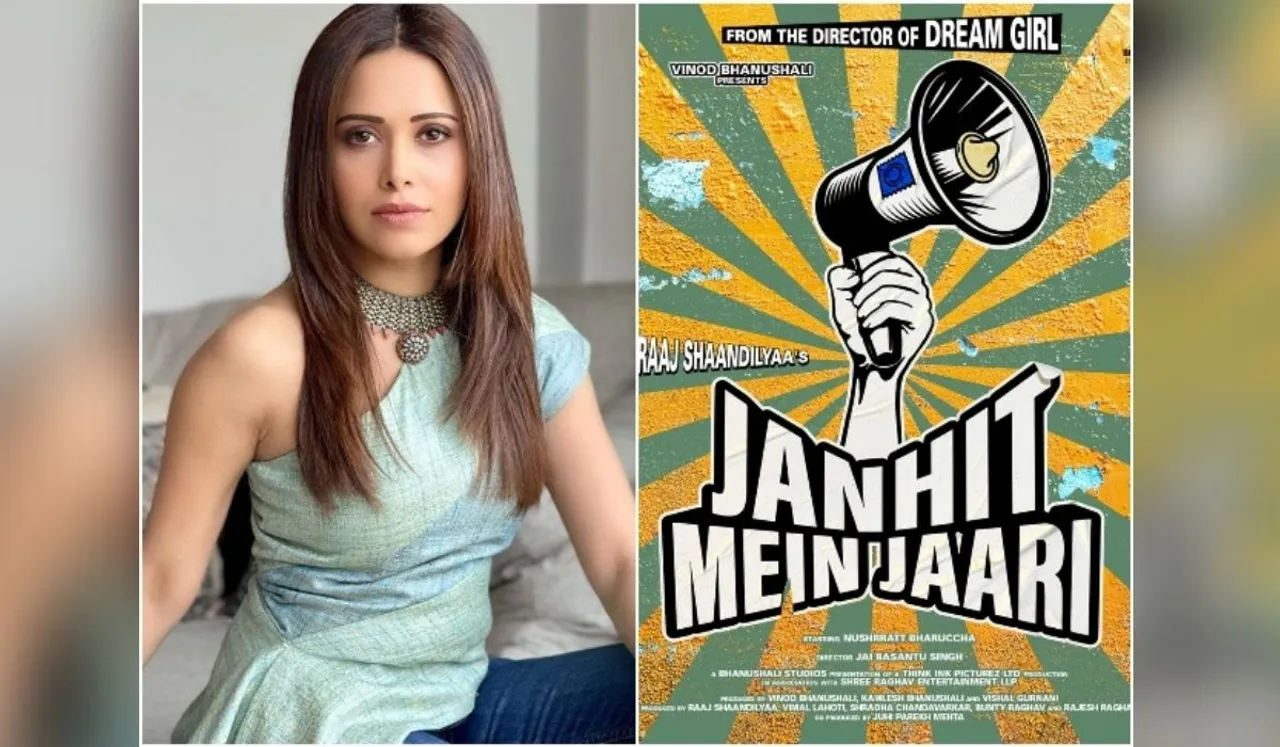 Trailer of Vinod Bhanushali & Raaj Shaandilyaa's Janhit Mein Jaari starring Nushrratt Bharuccha is out to tickle your funny bones & open your mind