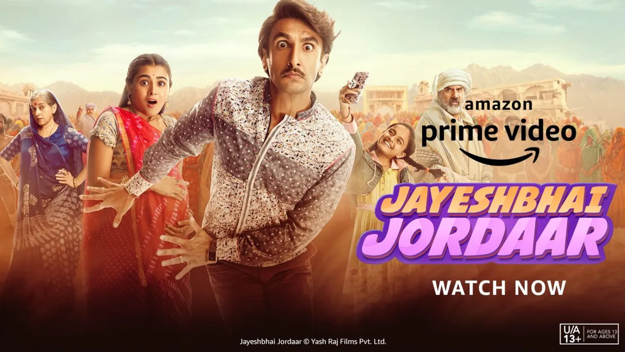 Prime Video Announces Streaming Premiere of Ranveer Singh starrer Jayeshbhai Jordaar