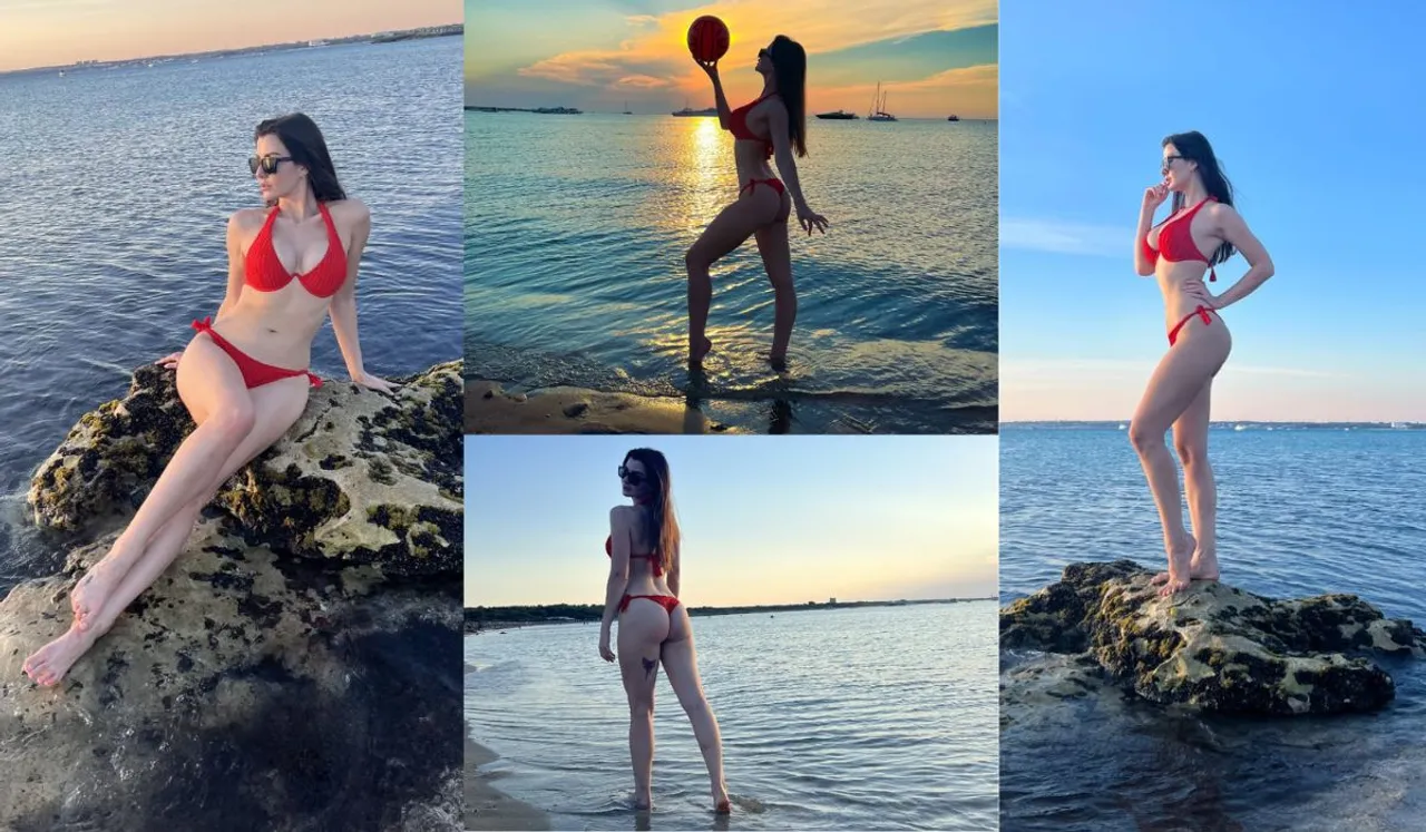 Ufff! Giorgia Andriani leaves the internet sweating and flaunts her svelte figure in a red bikini from Salento Beach in Italy. See pics