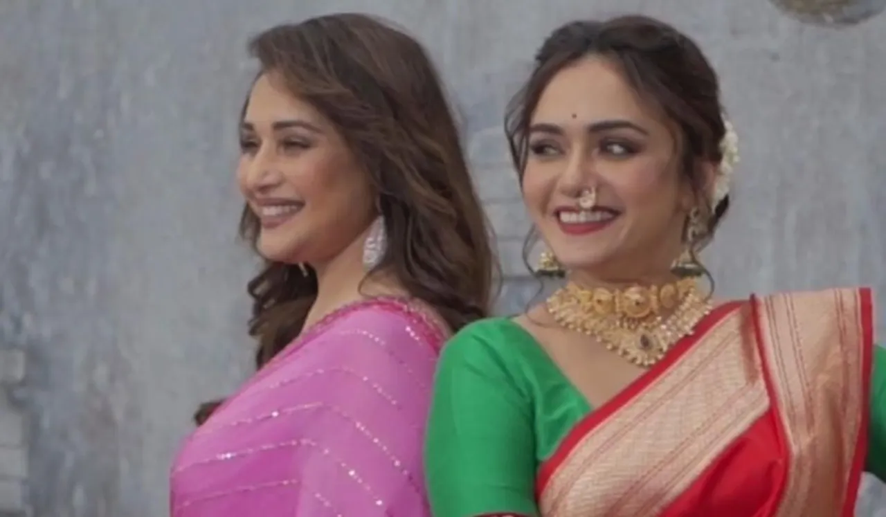 Chandramukhi star Amruta Khanvilkar shakes a leg with Madhuri Dixit at the promo shoot of Jhalak Dikhlaa Jaa, and the entire internet is in the awe of the superstar divas!