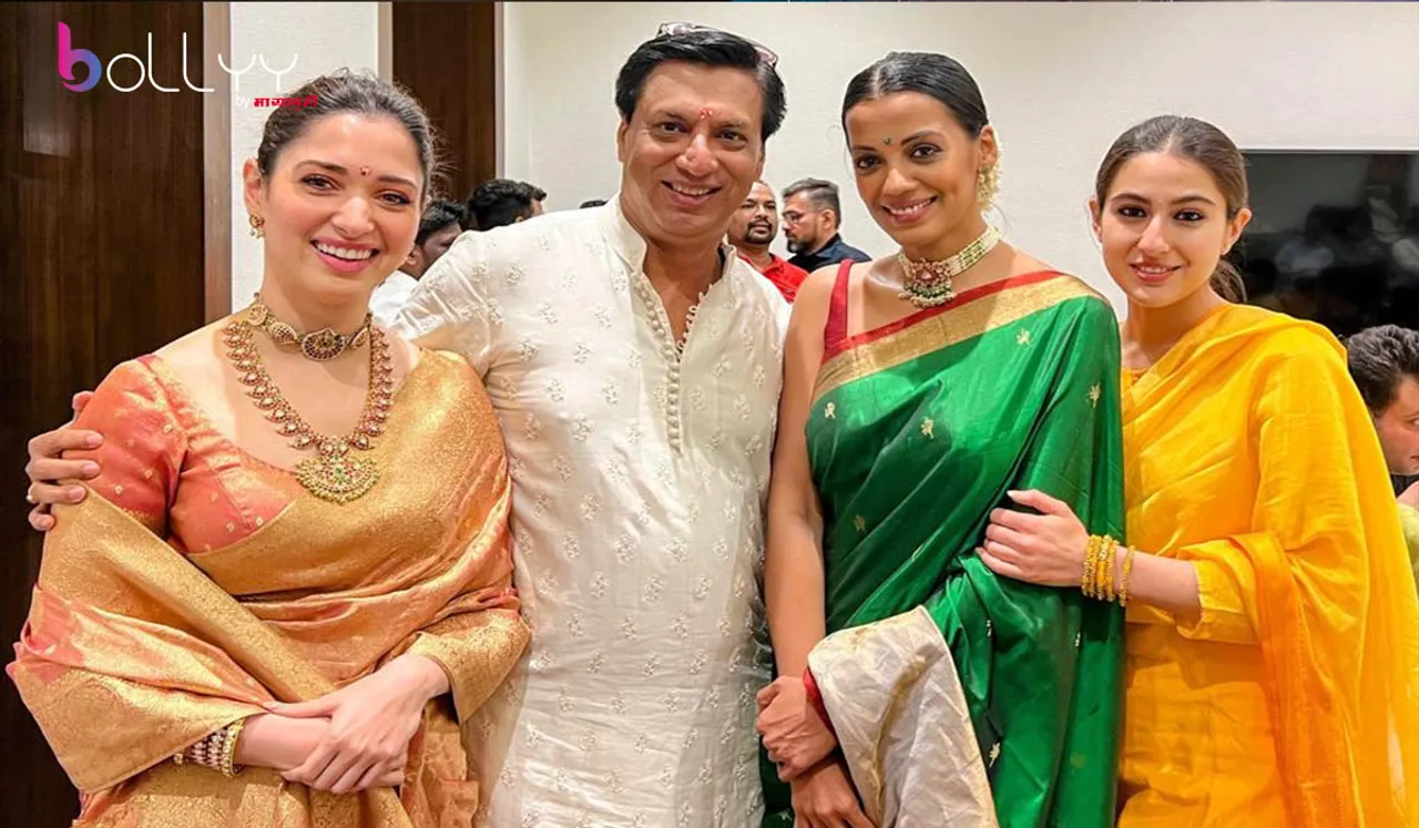 Mugdha Godse Looks Gorgeous in a Green Saree at Maharashtra CM Eknath Shinde's House for Ganesh Darshan