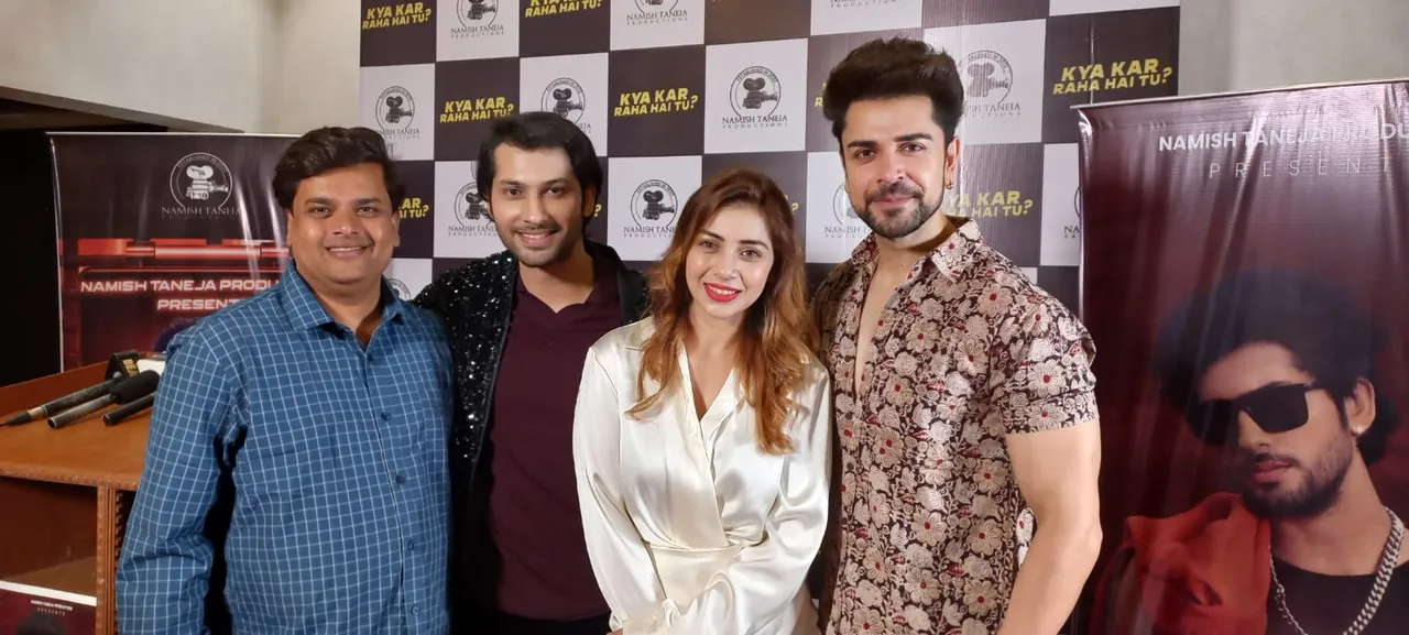 Raj Adatia, Sanjay Gagnani, and others attend the music launch of Namish Taneja's rap song "Kya Kar Raha Hai Tu" 