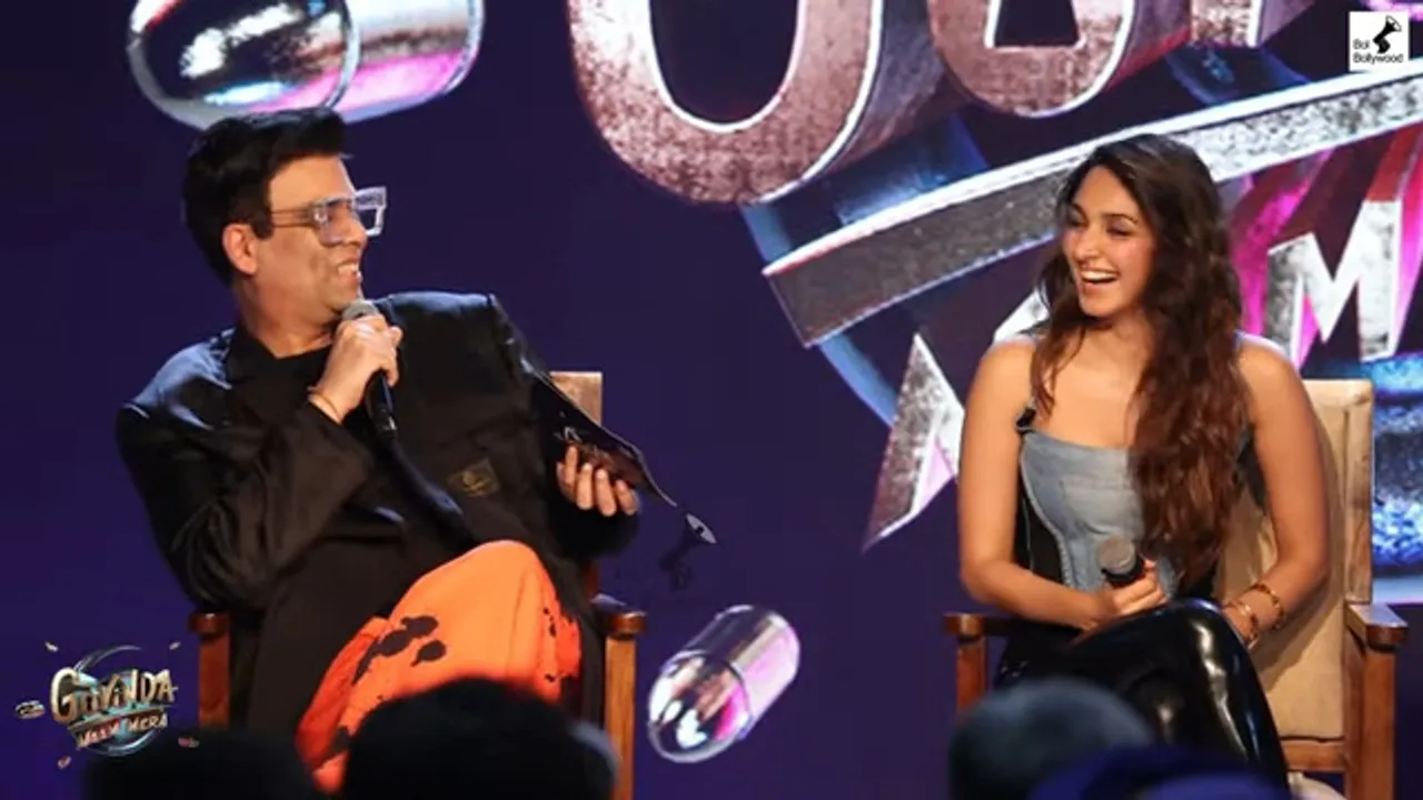 Govinda Naam Mera--Karan Johar with laughing Kiara Advani