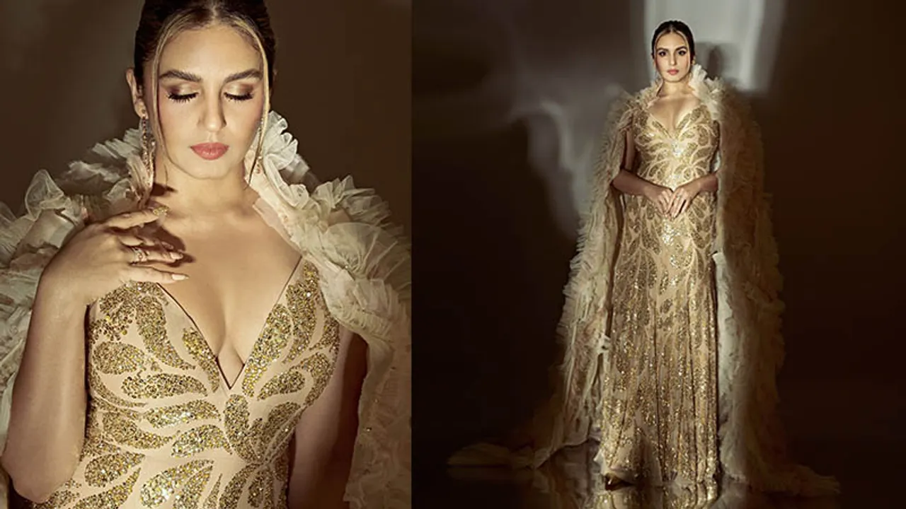 Huma Qureshi in Abu Jani Sandeep Khosla at Filmfare Awards