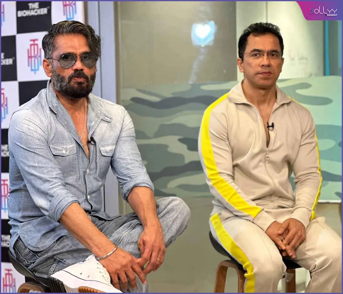 Lalit Dharmani & Suniel Shetty at the launch of The Biohacker 1