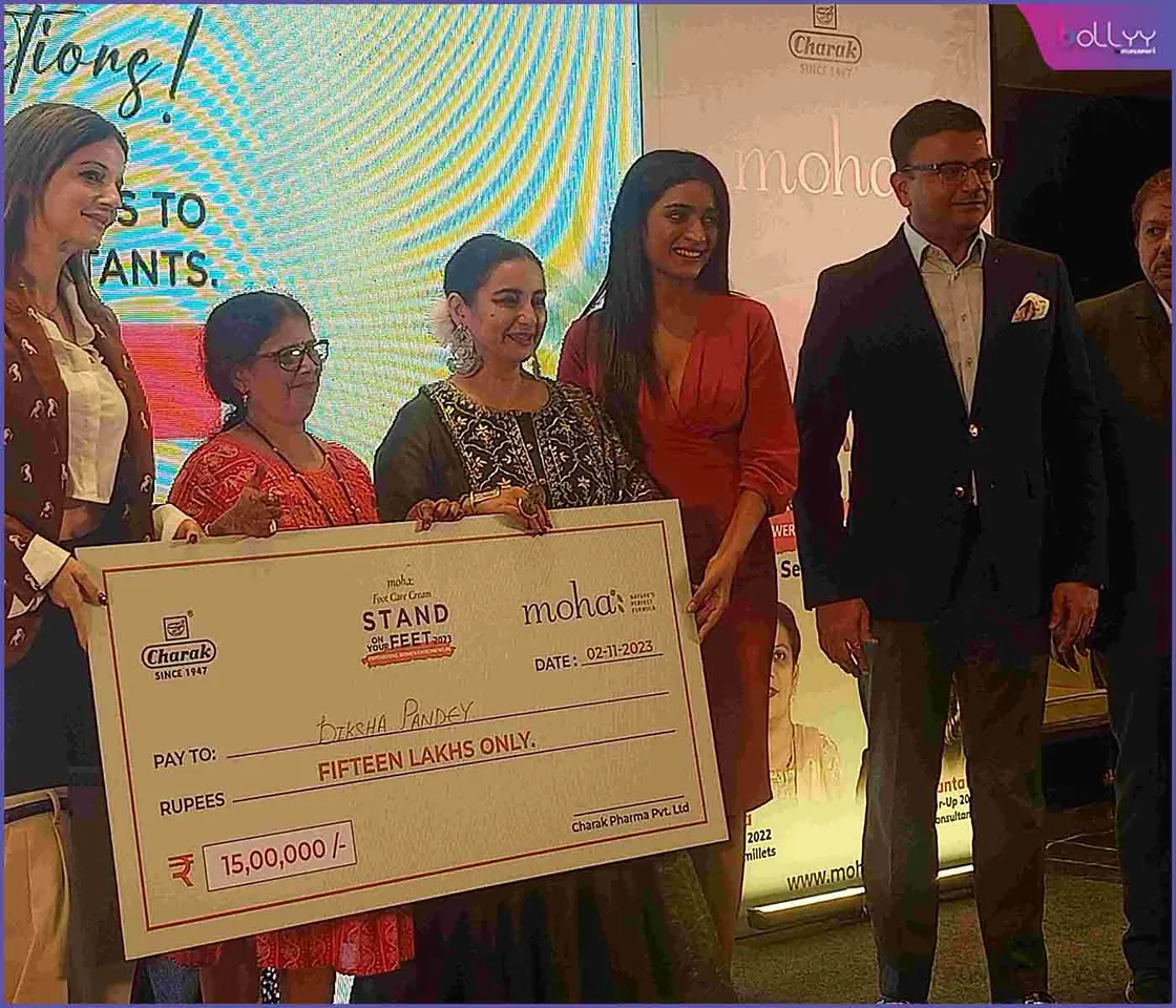 The jury of Divya Dutta, Sussanne Khan, and Manya Singh selected four women entrepreneurs for 'Moha: Stand on Your Feet' and distributed cash amounts