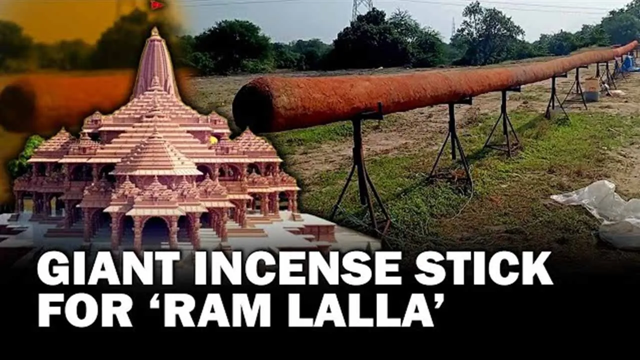 Ram devotee sent 108 feet long incense stick for Ram Mandir