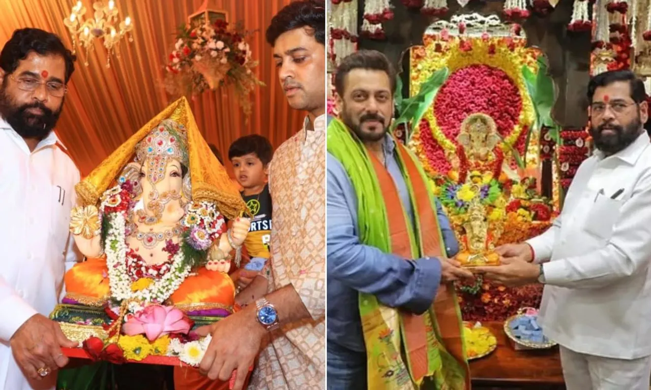 Eknath Shinde's Ganpati Visarjan