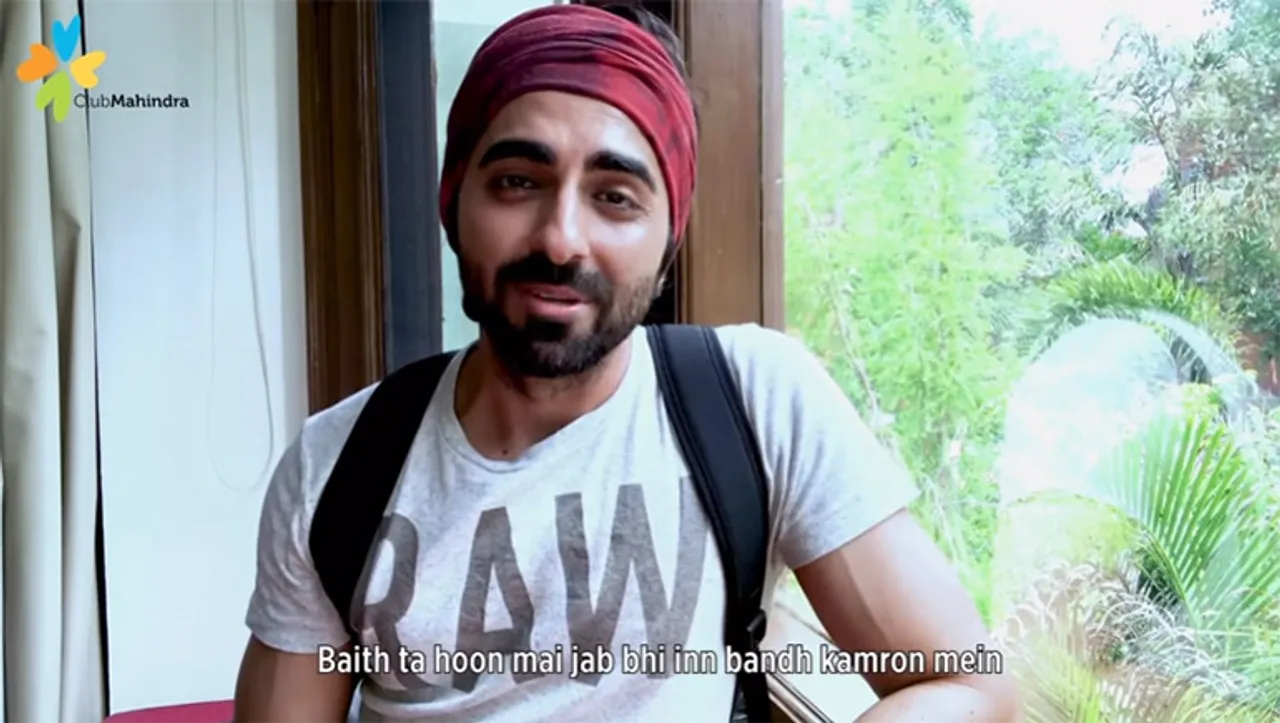 Ayushmann Khurranna recites a poem for Club Mahindra's latest campaign #LoveIndiaSeeIndia