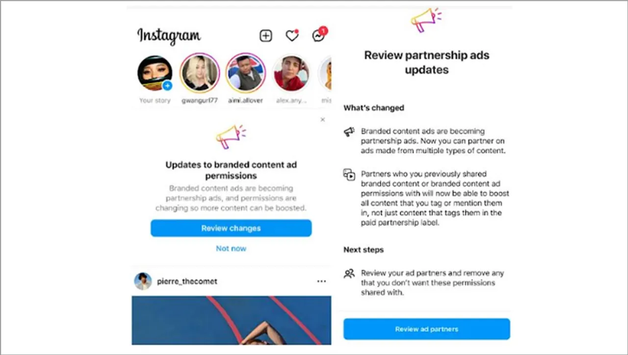 Instagram renames Branded Content Ads to Partnership Ads