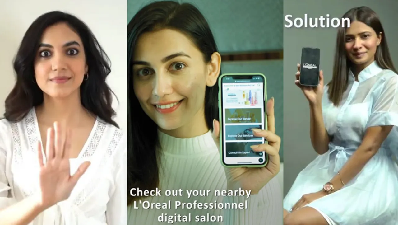 Influencers show how L'Oréal Professionnel expert care can be delivered home