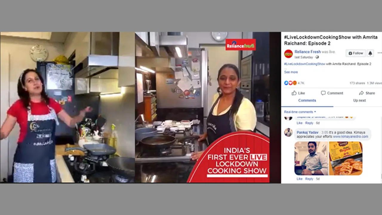 Reliance Fresh and India Food Network conduct live lockdown cooking show