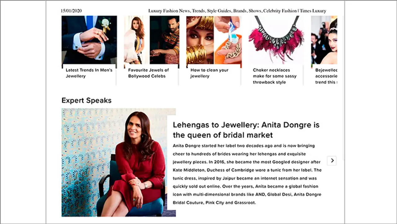 Gems & Jewellery Export Promotion Council powers Times Internet's new luxury section