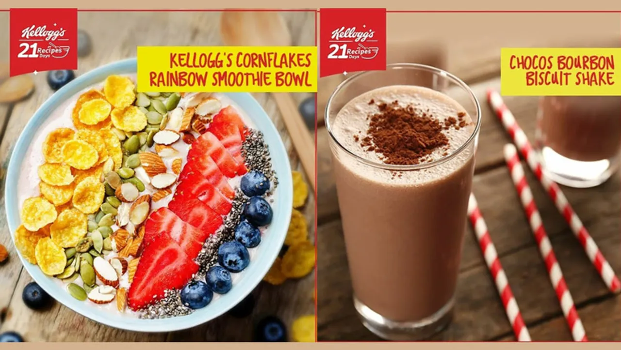Kellogg's curates snackable content of ‘21 recipes for 21 days'