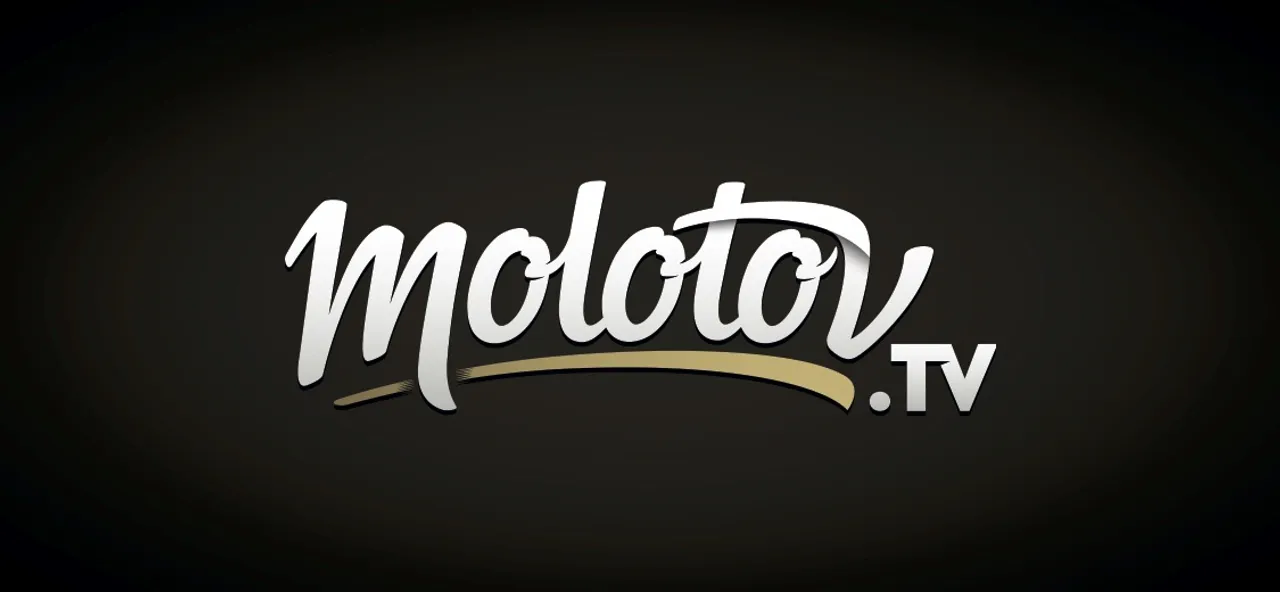 Molotov main logo white on black e
