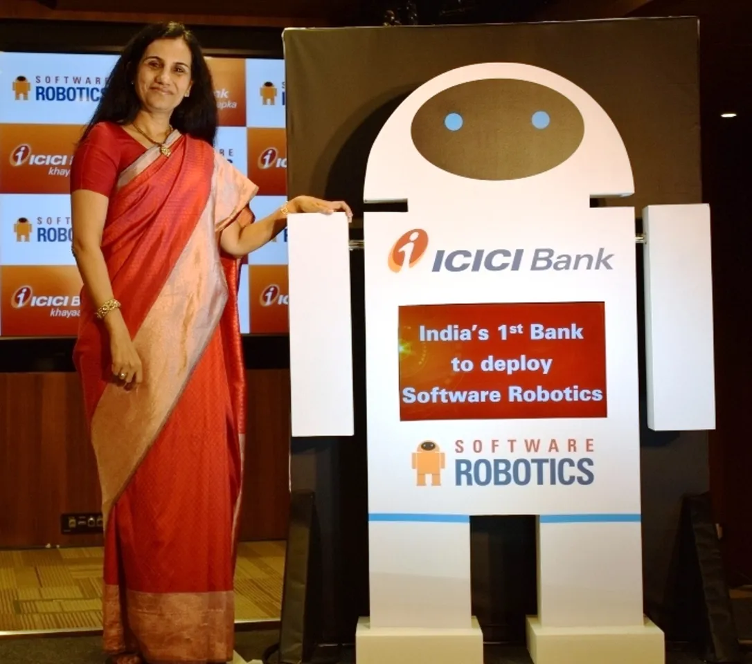 Ms. Chanda Kochhar MD CEO ICICI Bank at the launch of Software Robotics today e