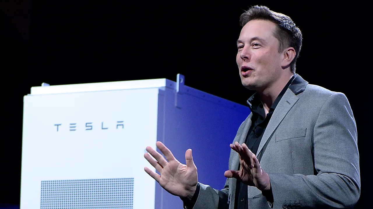 Elon Musk Tesla Battery Getty e