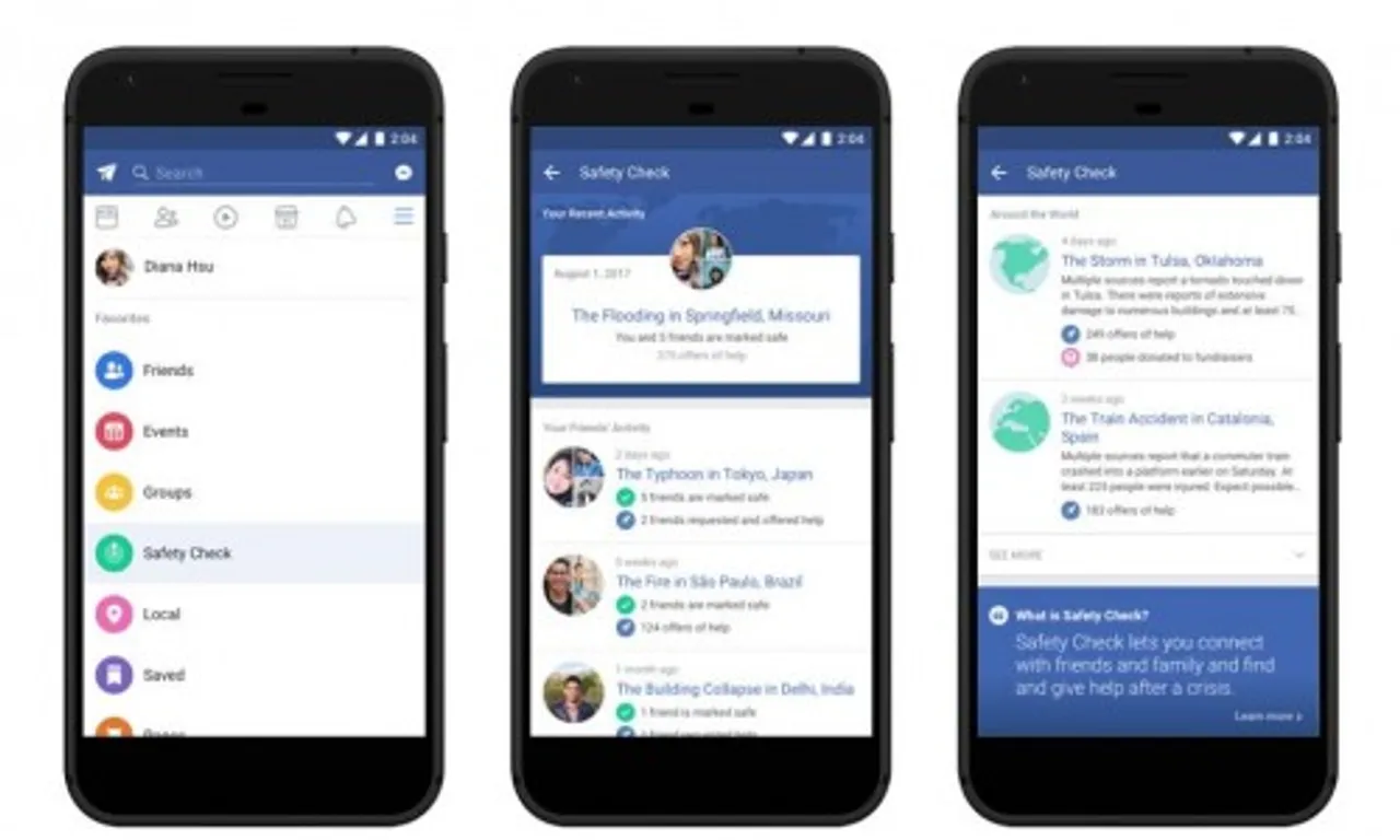 Facebook's safety Check feature gets its own tab