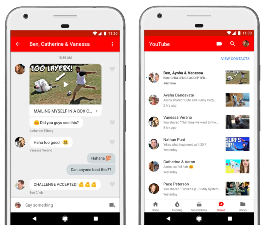 CIOL- YouTube adds in-app chat feature for sharing videos