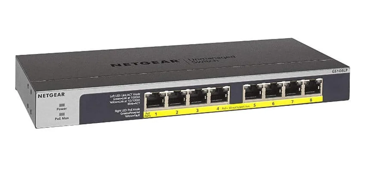 NETGEAR Launches GS108LP Unmanaged PoE Switch with 8 Gigabit Port